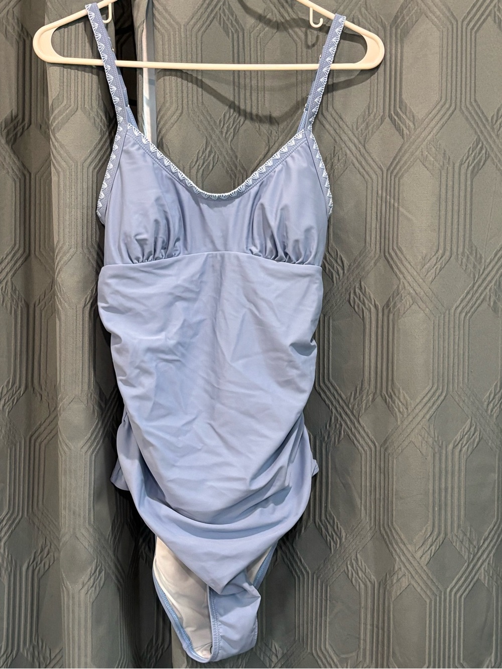 Cupshe NWT Light Blue Women’s One-Piece Long Torso Swimwear Sz MT